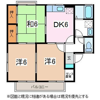 間取図 アルピコ交通上高地線/信濃荒井駅 徒歩14分 1階 築33年