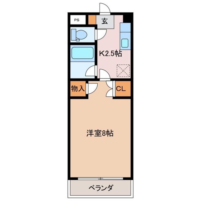 間取図 篠ノ井線/松本駅 徒歩43分 2階 築35年