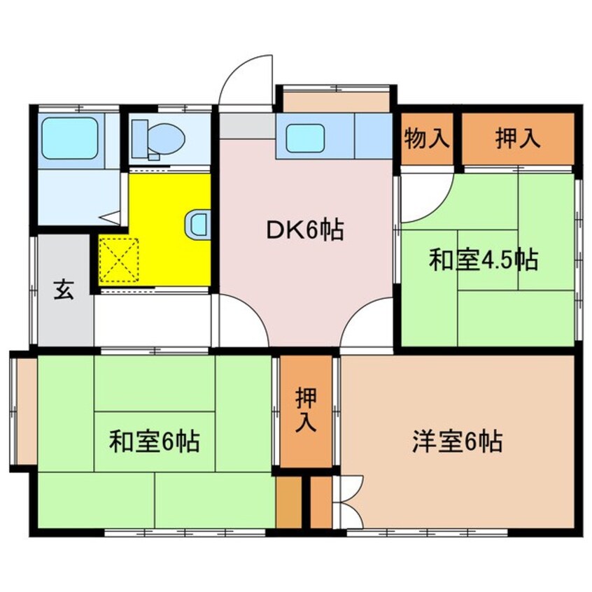 間取図 水汲貸家