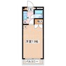 ハイツうつくし 1Rの間取り