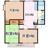 篠ノ井線/平田駅 徒歩45分 1階 築34年 3DKの間取り