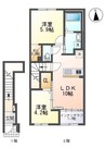 篠ノ井線/平田駅 徒歩34分 2階 建築中 2LDKの間取り