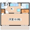 ワタナベハイツC 1Kの間取り