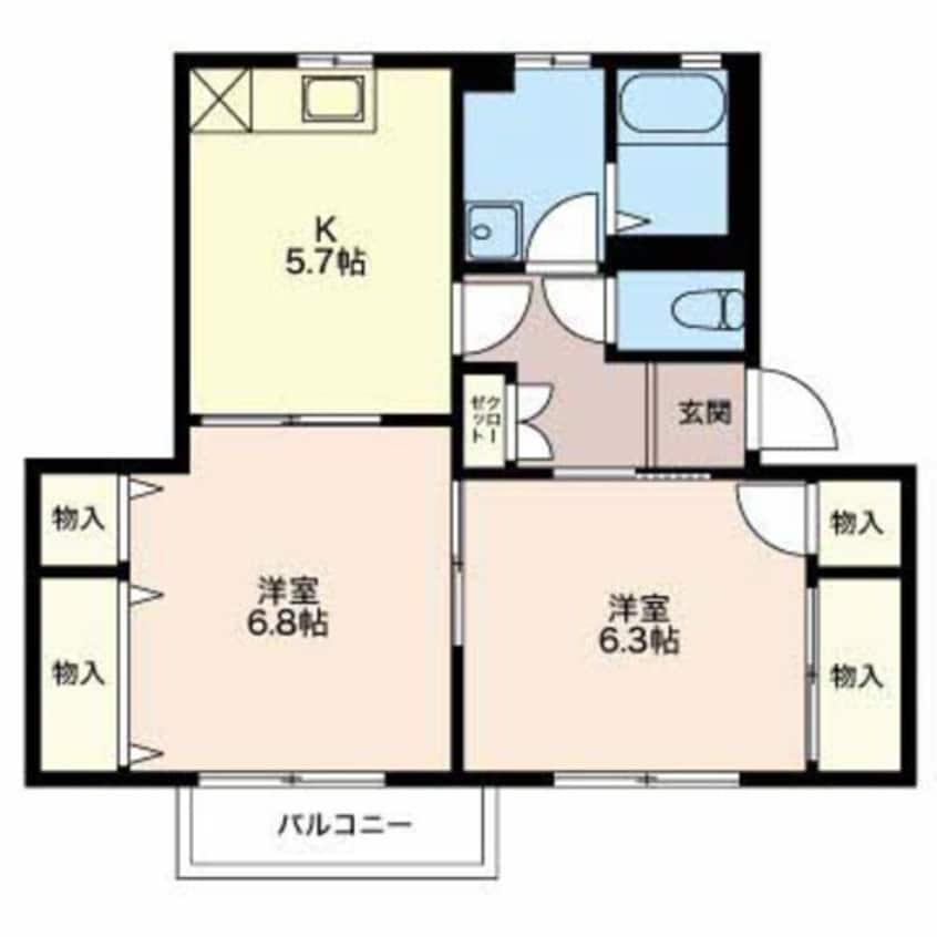 間取図 カトル　セブン　Ｂ