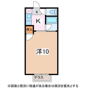 間取図 コーポカミニートＢ