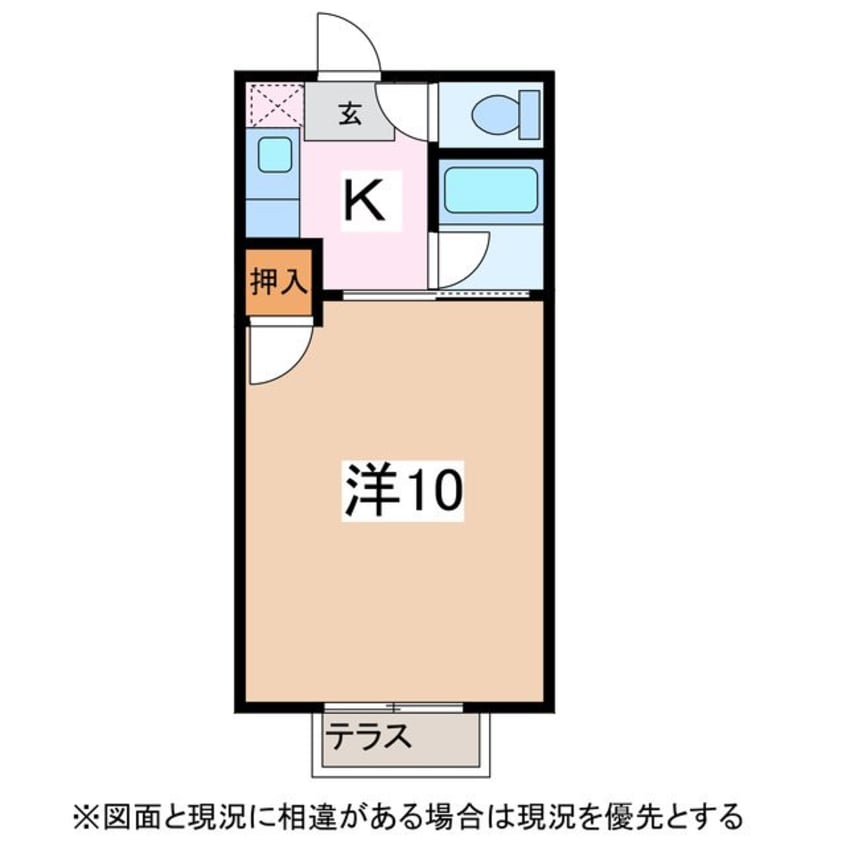 間取図 コーポカミニートＢ