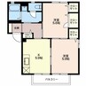 フォーレス・パルＫ　Ｄ棟 2Kの間取り