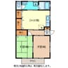 パルキタハラC棟 2DKの間取り