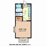 パルキタハラB棟 1Kの間取り