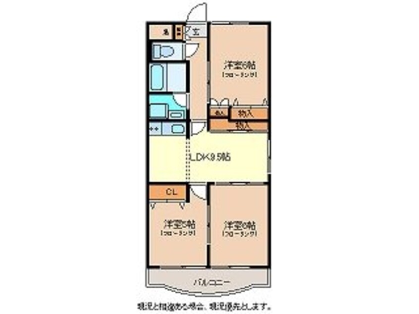 間取図 グリンビュー日滝Ｄ棟