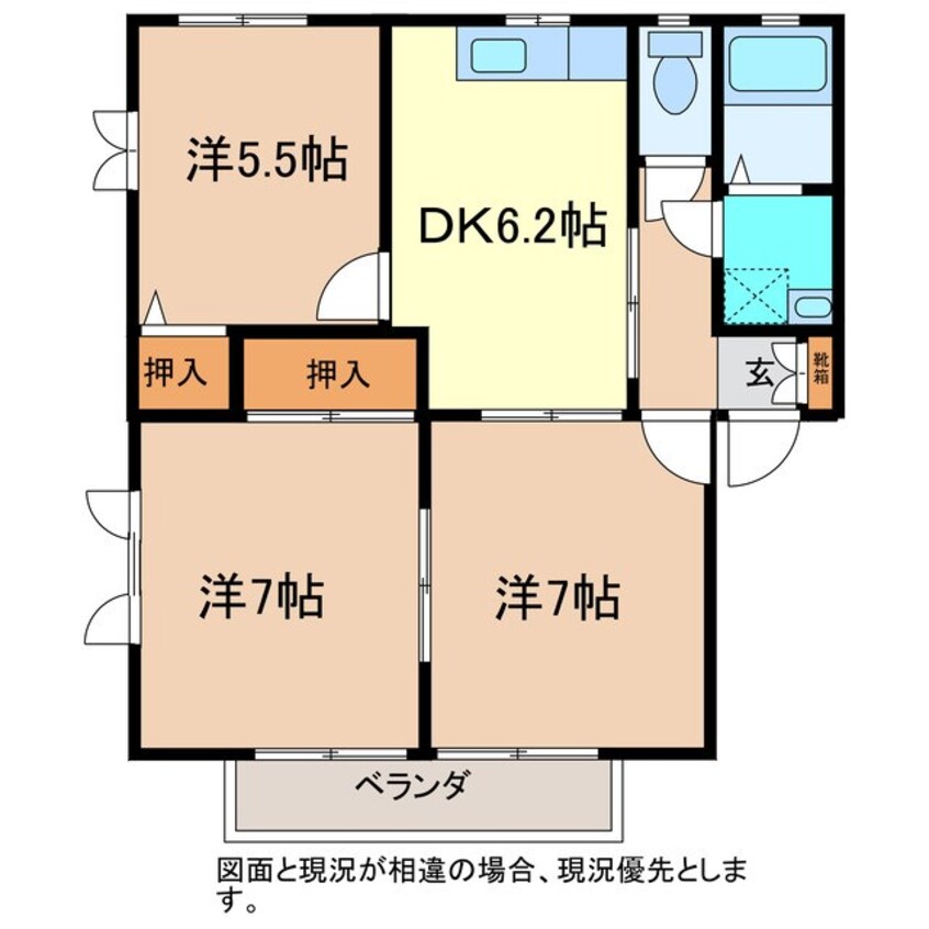 間取図 シェ・ヌ西館