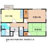 ジュネスカナイ弐番館 2DKの間取り