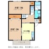 サンモール五岳 2DKの間取り