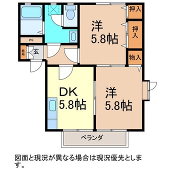 間取図 ヴィンティジ八幡Ｂ棟