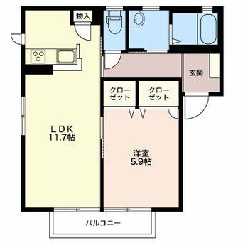 間取図 グランシャリテW棟