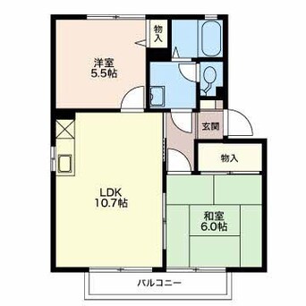 間取図 ホワイトディアス松川B棟