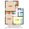 パークタウン塩川C棟 2DKの間取り