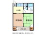 谷地際ラウンジハウス 2Kの間取り