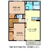 コートHARUKA 2LDKの間取り