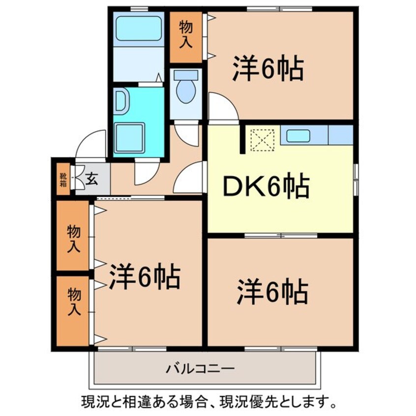 間取図 ファミールカルミアＢ棟