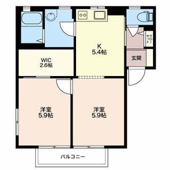 間取図 グランシャリテＥ棟