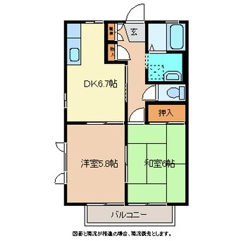 間取図 フレグランスやまとＢ棟
