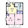 サンライズ小布施A 2DKの間取り