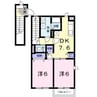 ソレーユＳ 2DKの間取り
