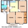 グリーンハイツミヤザワＣ棟 3DKの間取り