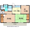 中島平屋8-24 3Kの間取り