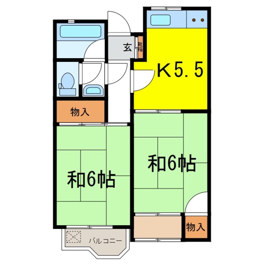 間取図 なかの第一コーポラス