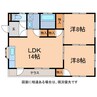 ワン・ストーリー小山 2LDKの間取り