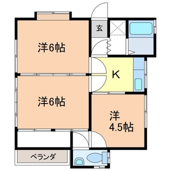 間取図 北原荘2号