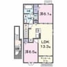PENNY　LANE　E81 2LDKの間取り