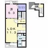 モントレイ 1LDKの間取り