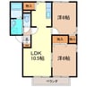 サンライズ藤沢 2LDKの間取り