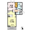 トリシア米持 1LDKの間取り