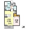 ハウライト 1LDKの間取り