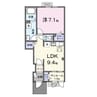 アムール・K 1LDKの間取り