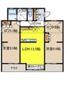 NOMAL住宅 2LDKの間取り