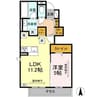 メゾン春陽 1LDKの間取り