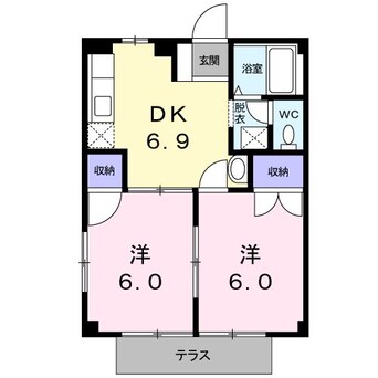 間取図 ビレッジハタヤB棟