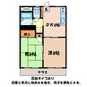 安曇野ハイツ 2DKの間取り
