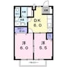 大糸線/南豊科駅 徒歩17分 1階 築24年 2DKの間取り