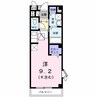 アベニールハイムＢ 1Kの間取り