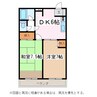 リヴィエール川舩 2DKの間取り