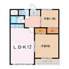 西山第三ビル 2LDKの間取り