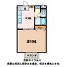 コーポカミニートC 1DKの間取り