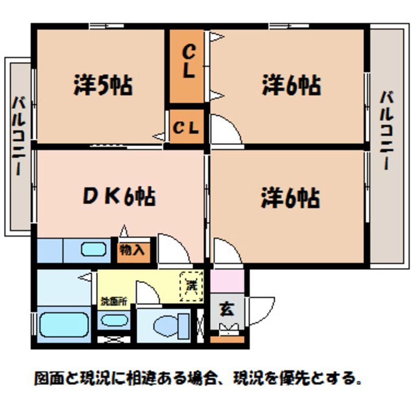 間取図 篠ノ井線/明科駅 徒歩6分 1階 築24年