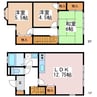 犬飼マンション（ﾒｿﾞﾈｯﾄ） 3LDKの間取り